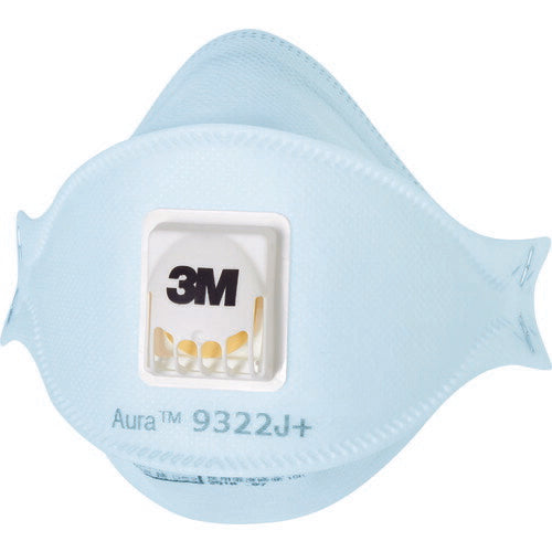 3M Aura 使い捨て式防じんマスク 9322J+ DS2 排気弁付 10枚/1箱 9322JAURAT スリーエム