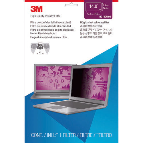 3M セキュリティ/プライバシーフィルター ハイクラリティータイプ HC140W9B HC140W9B スリーエム