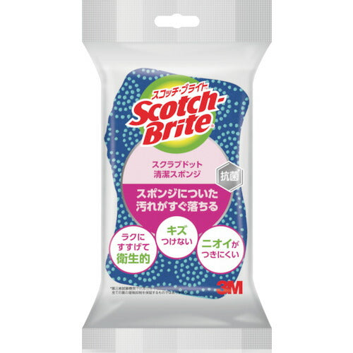 3M スコッチ・ブライト スクラブドット清潔スポンジ(ブルー) SDS-02KB スリーエム
