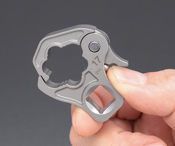 TONE クイックオープンクロウフットレンチ 対辺寸法17mm 差込角9.5mm (3QCF-17)(4953488453478) トネ