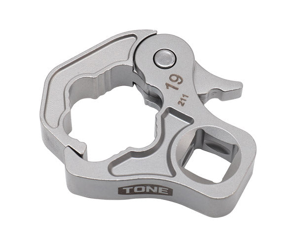 TONE クイックオープンクロウフットレンチ 対辺寸法19mm 差込角9.5mm (3QCF-19)(4953488453485) トネ