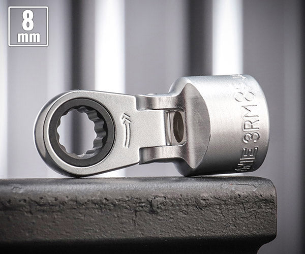 TONE フレックスラチェットめがねソケット 対辺寸法8mm 差込角9.5mm (3RM-08F)(4953488417296) トネ