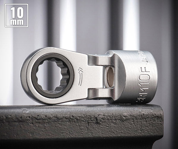 TONE フレックスラチェットめがねソケット 対辺寸法10mm 差込角9.5mm (3RM-10F)(4953488417302) トネ