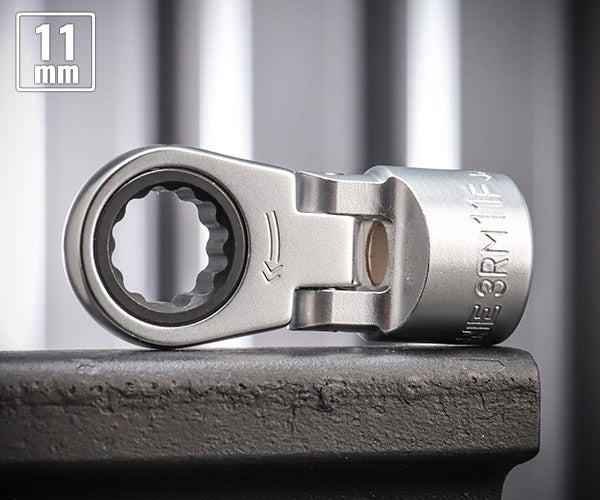 TONE フレックスラチェットめがねソケット 対辺寸法11mm 差込角9.5mm (3RM-11F)(4953488417319) トネ