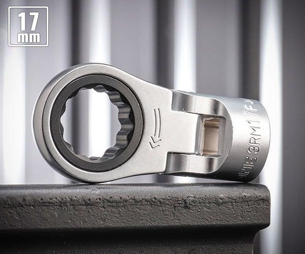 TONE フレックスラチェットめがねソケット 対辺寸法17mm 差込角9.5mm (3RM-17F)(4953488417371) トネ