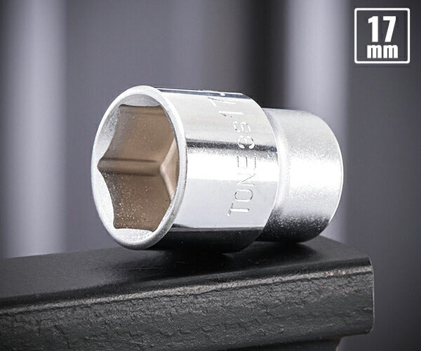 TONE ソケット(6角) 対辺寸法17mm 全長30mm (3S-17)(4953488155877) トネ