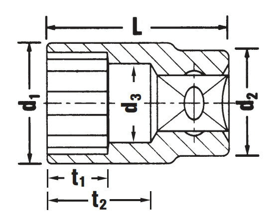 日本正規品 スタビレー (3/8SQ)スプラインソケット (45AP-5/16)(4018754163953) STAHLWILLE