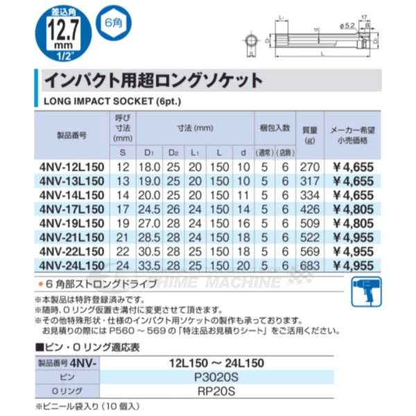 トネのインパクト用超ロングソケットの画像2