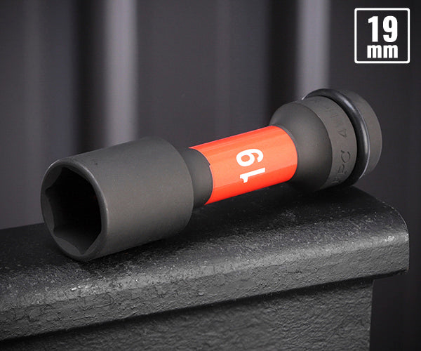 FPC インパクト・ホイールナット用薄型ロングソケット 差込角12.7mm 対辺19mm 4WH-19