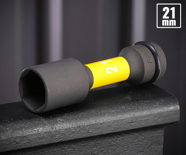 FPC インパクト・ホイールナット用薄型ロングソケット 差込角12.7mm 対辺21mm 4WH-21