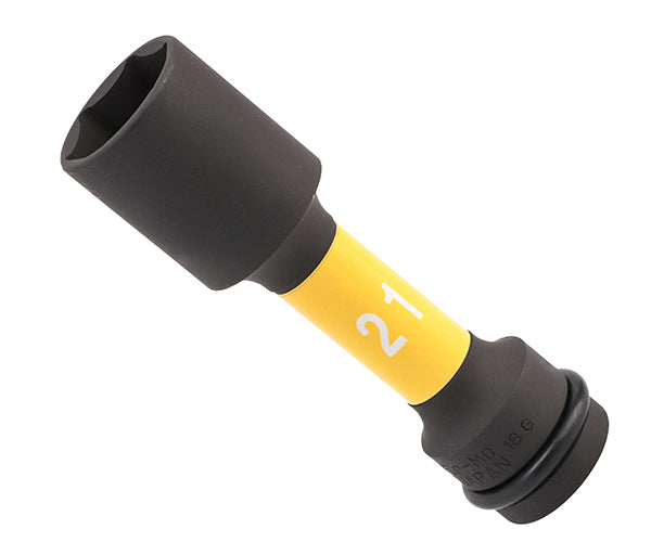 FPC インパクト・ホイールナット用薄型ロングソケット 差込角12.7mm 対辺21mm 4WH-21