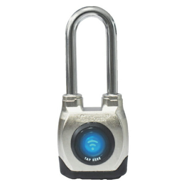ジェーエスビ eGeeTouch防水スマートパドロック (ロングシャックル) 5-02202-94 南京錠 スマホ 簡単解錠