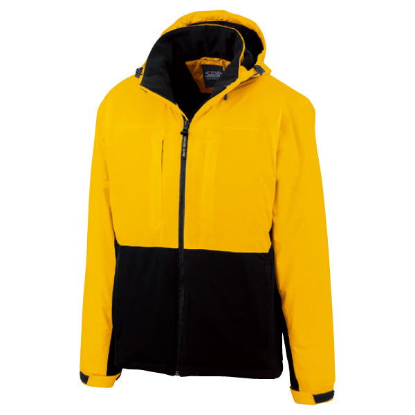 ジーベック 防水軽防寒ブルゾン イエロー 502-80 XEBEC クロスゾーン 防風 保湿 防寒 黄