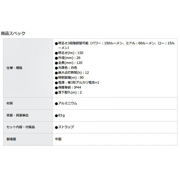 LEDLENSER LEDライト 150lm P5 Core 502599 レッドレンザー