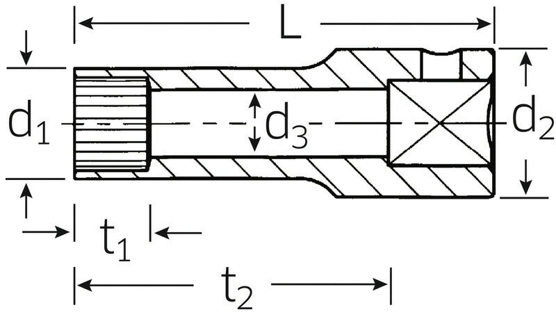 日本正規品 スタビレー (1/2SQ)スプラインソケット (50APLSP-14)(4018754141524) STAHLWILLE