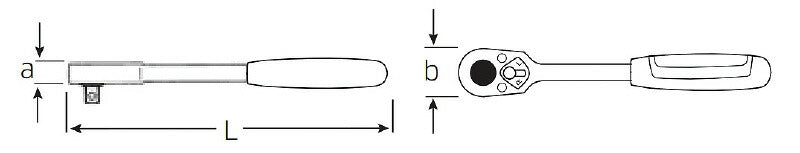 日本正規品 スタビレー (1/2SQ)シールドラチェットハンドル  (532G)(4018754214570) STAHLWILLE