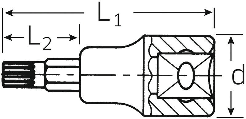 日本正規品 スタビレー (1/2SQ)トライスクエアソケット (54X-M14)(4018754006458) STAHLWILLE