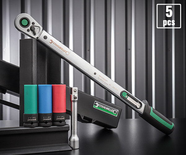 日本正規品 スタビレー 日本仕様トルクレンチ 5点セット ケース付 40〜200Nm 差込角12.7mm (721QR/20/3/1QUICK-JP)(4018754330935) STAHLWILLE