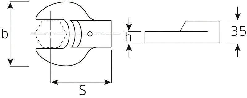 日本正規品 スタビレー トルクレンチ差替ヘッド(スパナ) (731/80-24)(4018754132249) STAHLWILLE
