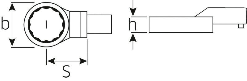 日本正規品 スタビレー トルクレンチ差替ヘッド メガネ (732/100-27)(4018754238767) STAHLWILLE