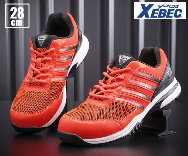 ジーベック プロスニーカー 85132-82 オレンジ 28.0cm 安全靴 XEBEC おしゃれ かっこいい 作業靴 スニーカー