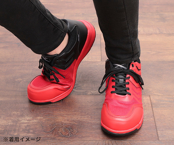 ジーベック プロスニーカー 85148-71 レッド 25.0cm 安全靴 XEBEC おしゃれ かっこいい 作業靴 スニーカー