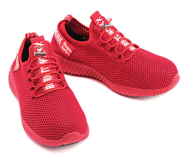 ジーベック セフティシューズ 85412-71 レッド 26.5cm 安全靴 XEBEC おしゃれ かっこいい 作業靴 スニーカー