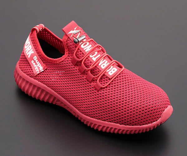 ジーベック セフティシューズ 85412-71 レッド 26.5cm 安全靴 XEBEC おしゃれ かっこいい 作業靴 スニーカー