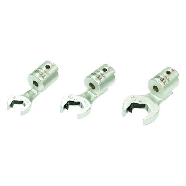 TONE 差替式トルクレンチ用交換クイックスパナヘッドセット T8Dシリーズ 3点セット (8DRSQ30)(4953488437218) トネ