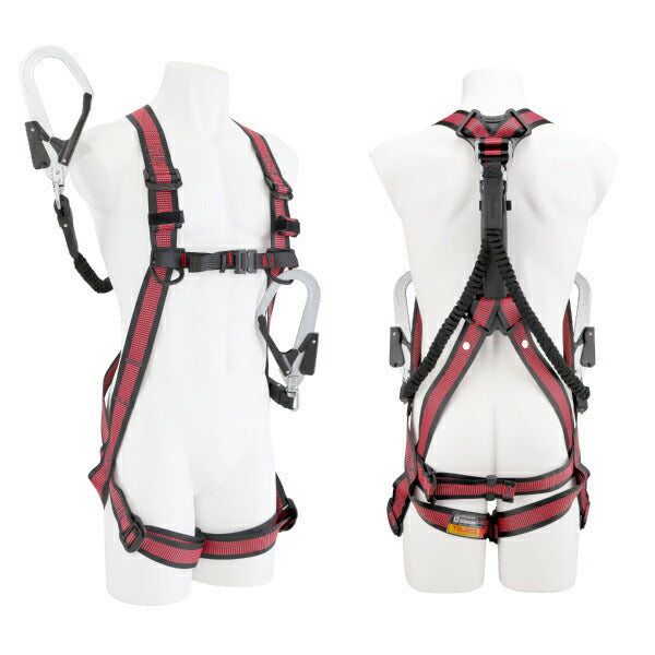 TAJIMA タジマ ハーネスGS 蛇腹 ダブルL2セット ライン赤 (Lサイズ) A1GSLJR-WL2RE「墜落制止用器具の規格」適合品