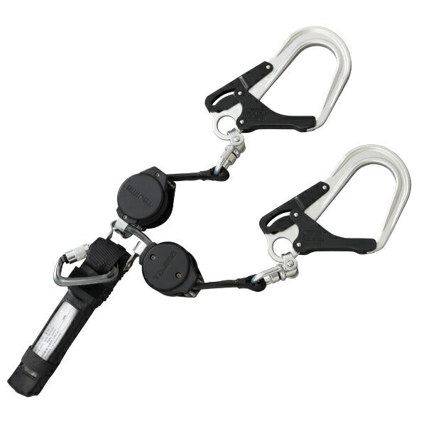 TAJIMA タジマ ハーネス用ランヤード VR150L ダブルL8 (A1VR150L-WL8) ロック装置付き巻取リール フルハーネス型用