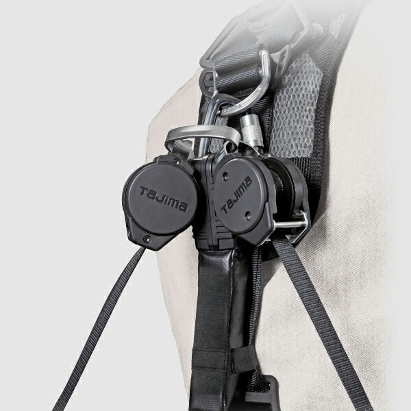TAJIMA タジマ ハーネス用ランヤード VR150L ダブルL8 (A1VR150L-WL8) ロック装置付き巻取リール フルハーネス型用