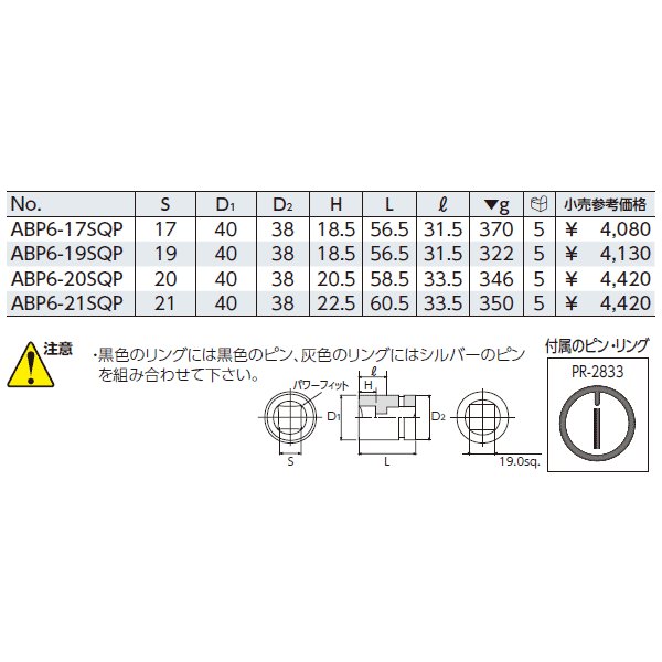 京都機械工具のインパクトレンチ用ソケットの画像2