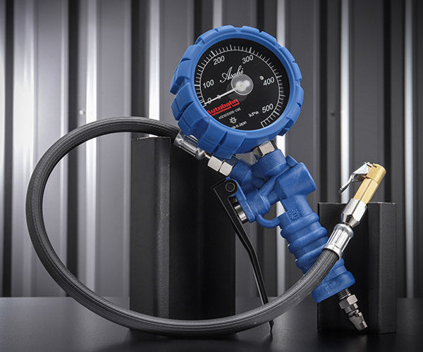 Autobah AGE8055RB-3 ロイヤルブルー タイヤゲージ 550kPa クリップチャック仕様