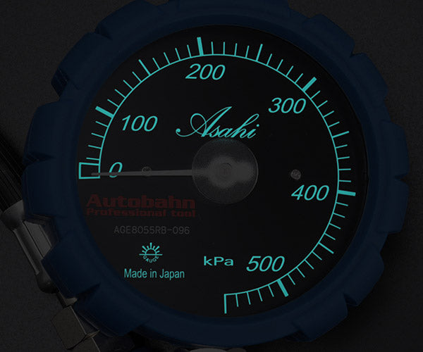 Autobah AGE8055RB-3 ロイヤルブルー タイヤゲージ 550kPa クリップチャック仕様