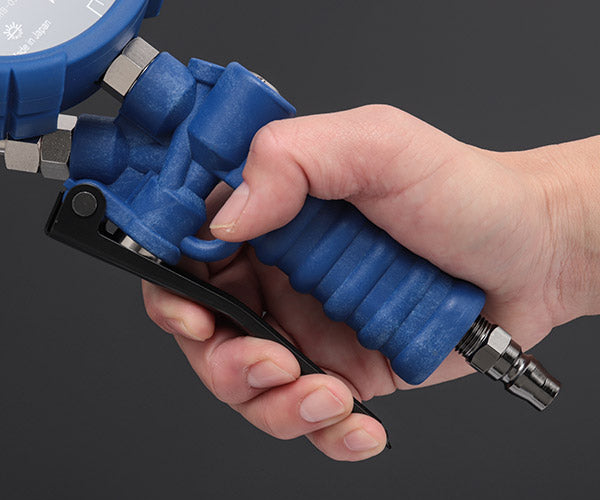 Autobah AGE8055RB-3 ロイヤルブルー タイヤゲージ 550kPa クリップチャック仕様