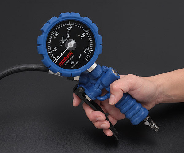 Autobah AGE8055RB-3 ロイヤルブルー タイヤゲージ 550kPa クリップチャック仕様