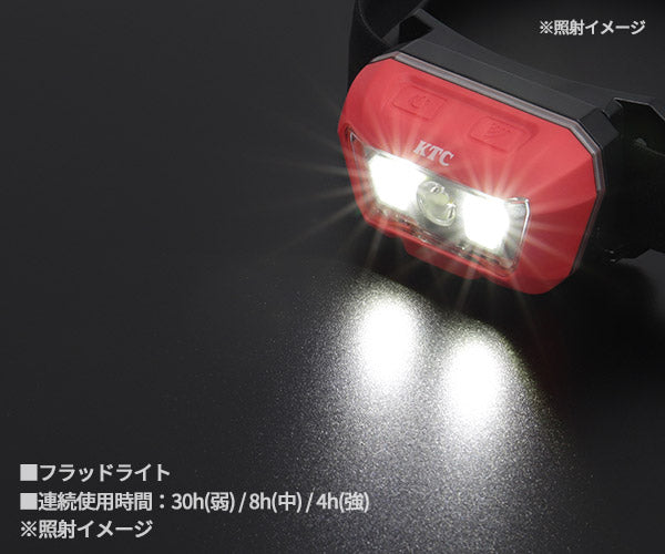 KTC AL813M 充電式LEDヘッドライト 400lm モーションセンサー LED作業灯 広角・スポット切替