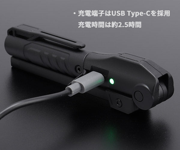 KTC 充電式LED折りたたみライト 明るさ100(メイン・強/サブ)lm (AL815V)(4989433774374) 京都機械工具