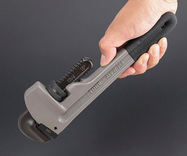 TONE パイプレンチ(アルミ製) 全長248mm 口開き45mm (ALPW-250)(4953488406832) トネ