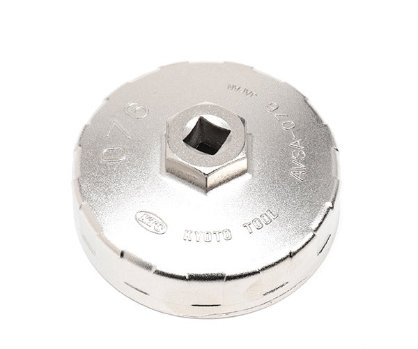 KTC カップ型オイルフィルターレンチ 差込角9.5mm(9.5sq.)(3/8) 15角 (AVSA-076)(4989433204932) 京都機械工具