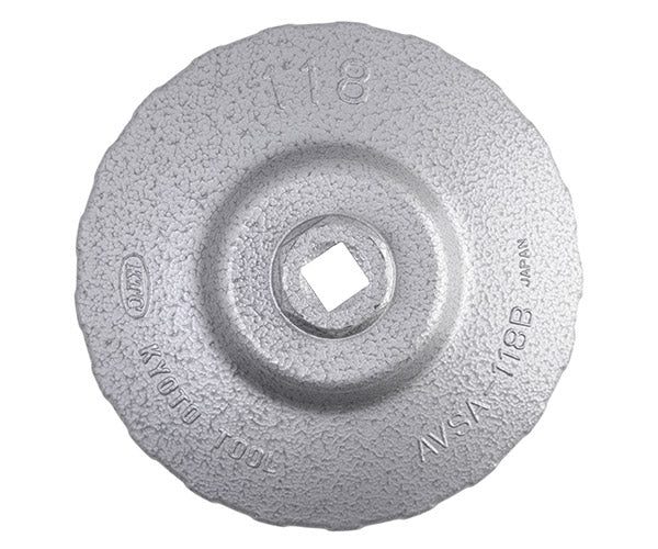 KTC カップ型オイルフィルターレンチ 差込角12.7mm(12.7sq.)(1/2) 内寸118mm 16角 (AVSA-118B)(4989433205199) 京都機械工具