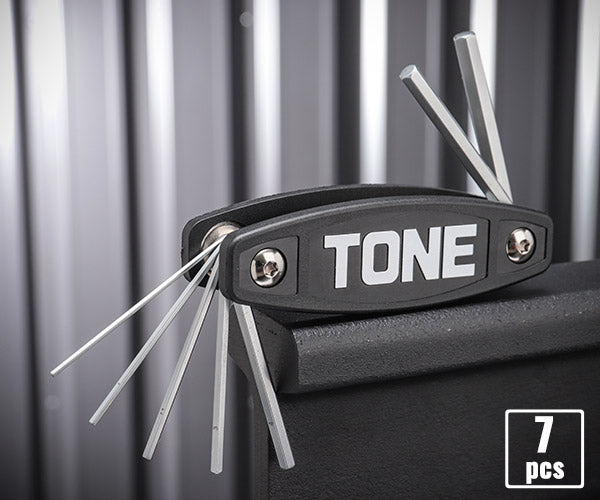 TONE 六角棒レンチ(ナイフ式) ナイフレンチ セット内容1.5、2、2.5、3、4、5、6mm (AW701)(4953488430356) トネ