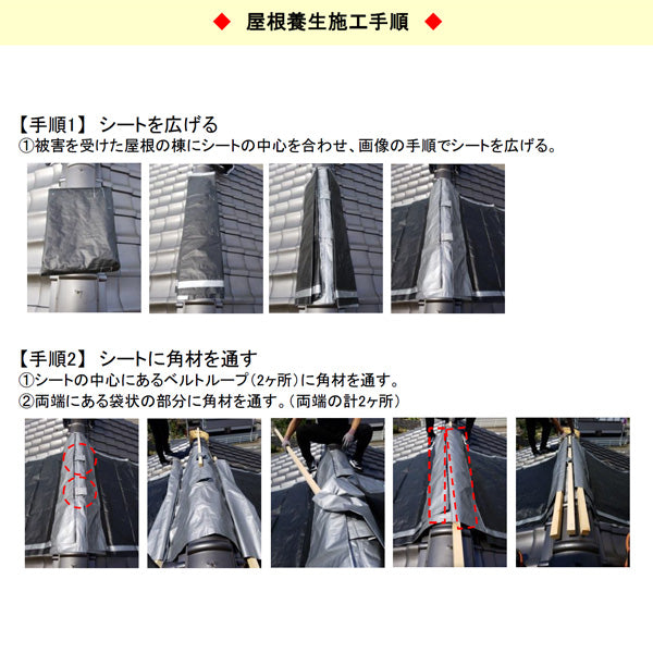 ユタカメイク 屋根養生シート 3m×5m B-RF305