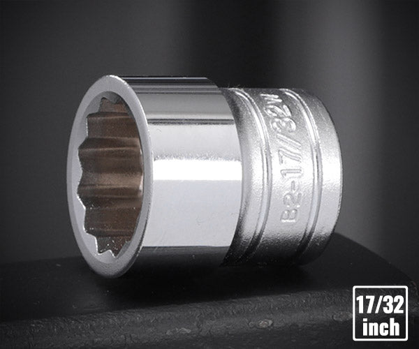 KTC ソケット 差込角6.3mm(6.3sq.)(1/4) サイズ17/32インチ 十二角 (B2-17/32W)(4989433139920) 京都機械工具