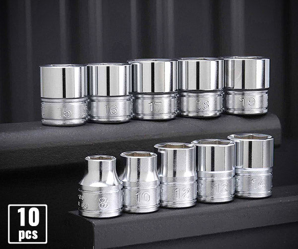 KTC B3-10P ソケット10点セット (B3-08,10,12,13,14,15,16,17,18,19) 差込角9.5mm(9.5sq.)(3/8) エヒメマシンオリジナルセット