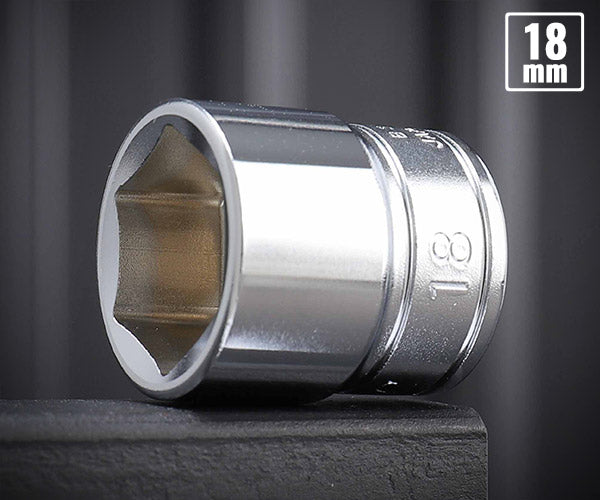 【ワケあり特価品】(状態A) KTC B3-18-230044 ソケット サイズ18mm 全長27mm 差込角9.5mm(9.5sq.)(3/8) 京都機械工具