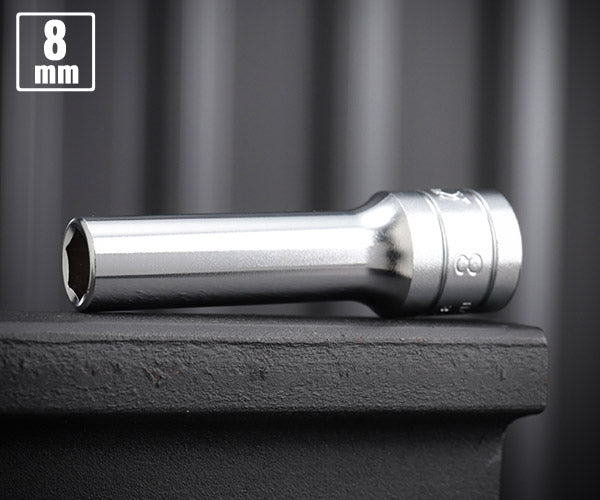KTC ディープソケット 差込角9.5mm(9.5sq.)(3/8) サイズ8mm 六角 (B3L-08)(4989433129884) 京都機械工具