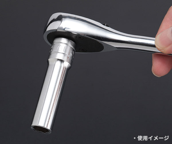 KTC ディープソケット 差込角9.5mm(9.5sq.)(3/8) サイズ10mm 六角 (B3L-10)(4989433129891) 京都機械工具