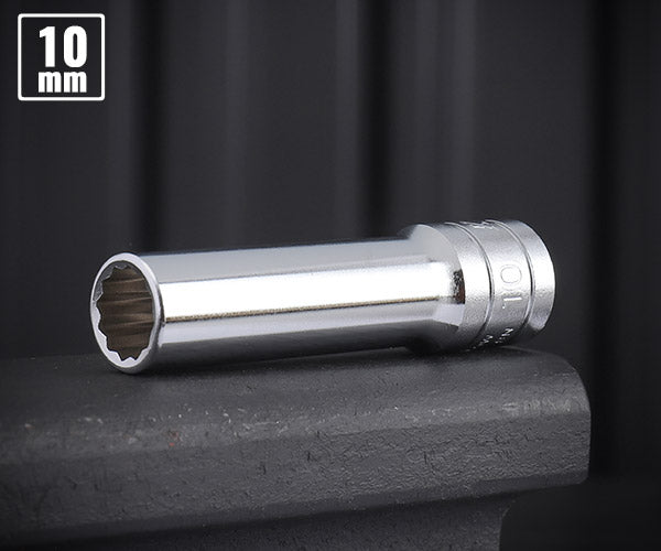 KTC ディープソケット 差込角9.5mm(9.5sq.)(3/8) サイズ10mm 十二角 (B3L-10W)(4989433130163) 京都機械工具